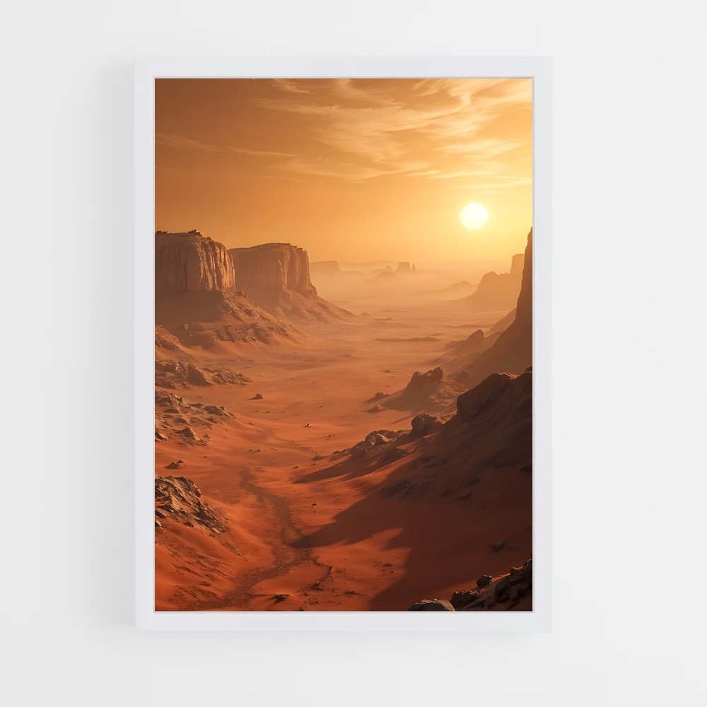 Poster Oasis Martienne – affiche Système solaire (vue 3)